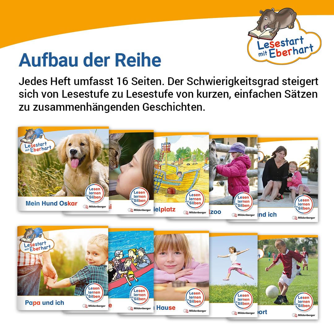 Paket Lesestart mit Eberhart, Lesestufe 1: Komplettbezug Heft 1-10: Themenhefte für Erstleser, Lesestufe 1