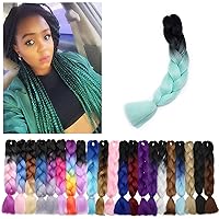 Vista 108 de Benehair 1 paquete de 1 paquete de extensiones de cabello trenzado de 24 pulgadas, extensiones de cabello sintético de alta temperatura, extensiones