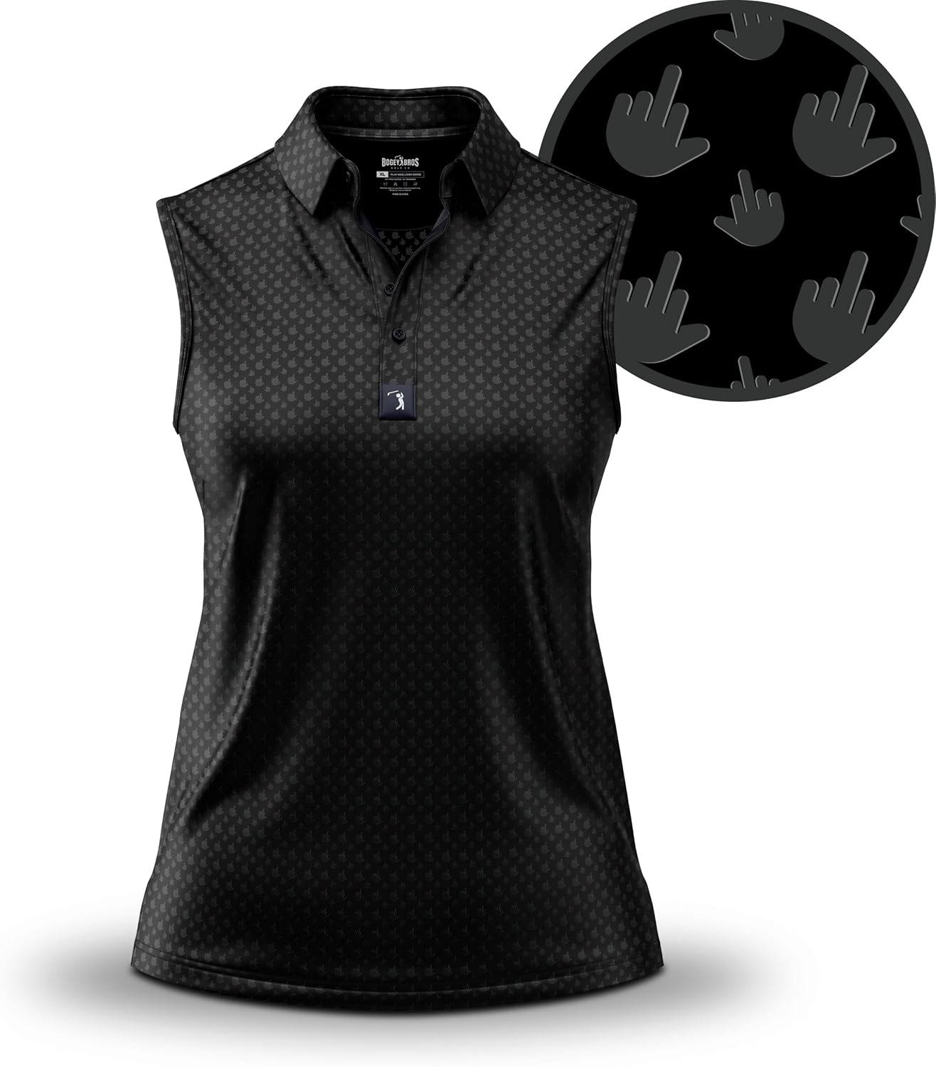 Bogey Bros Sleeveless Golf Polo for Women – Athletic Fit, UPF 50, Moisture Wicking, 92% Polyester 8% Spandex