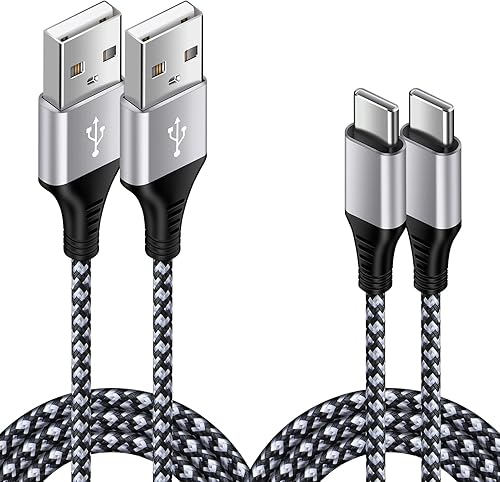 Samsung - Cable de alimentación USB a USB C, cargador de teléfono tipo C, cable USB Android, transferencia de datos y carga rápida C, paquete de 2