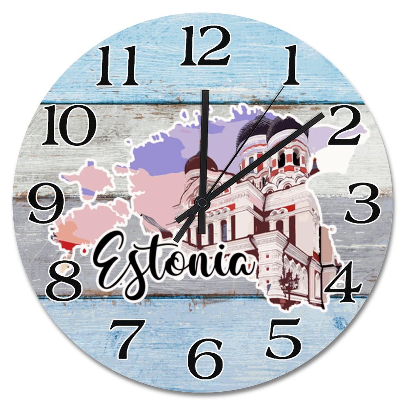 Horloge murale en bois decoration interieure moderne 38 cm