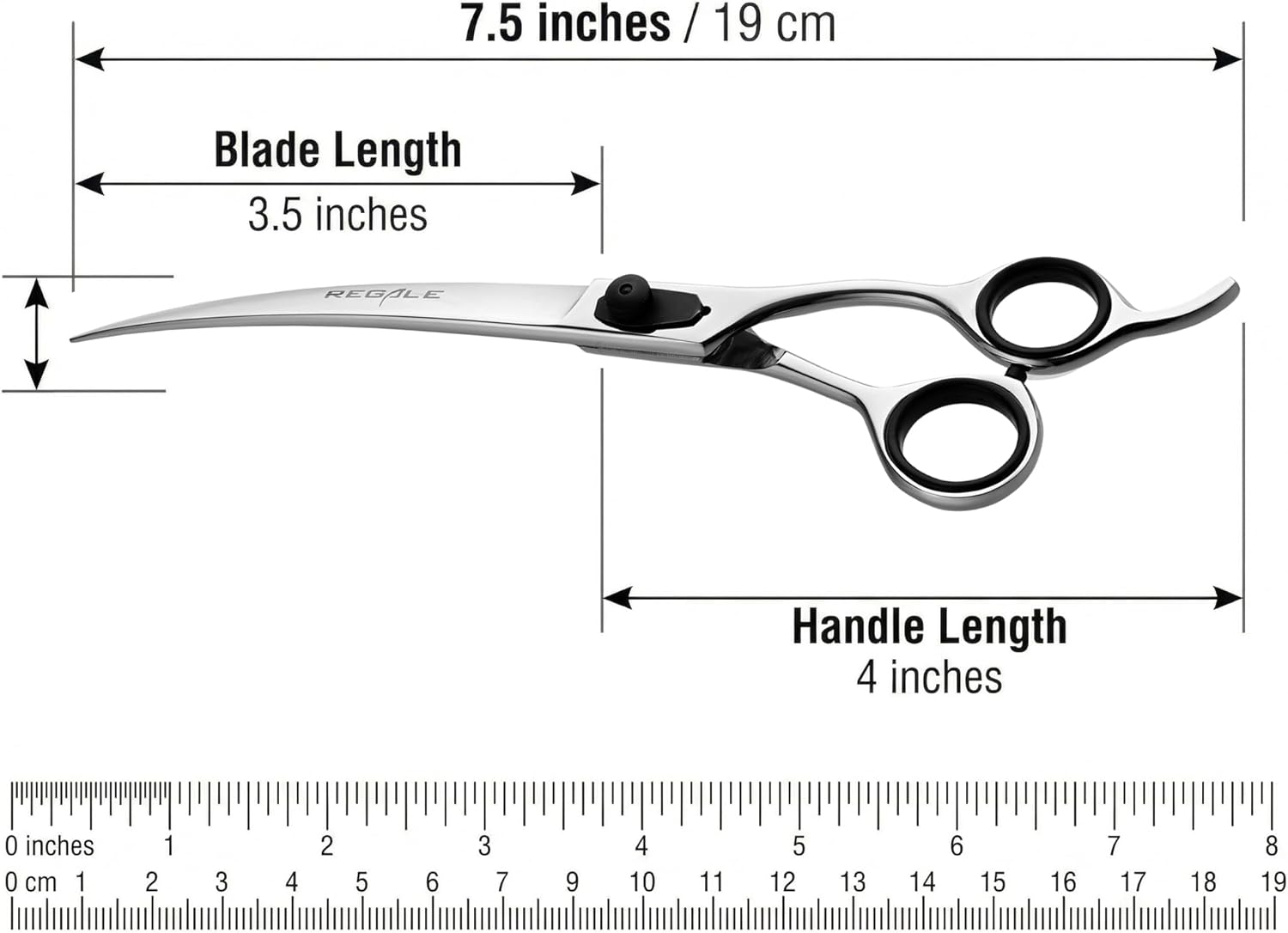 7.5-Inch Deluxe Hand-Crafted Japanese Steel Barber Curved Shear For Afro and Beard