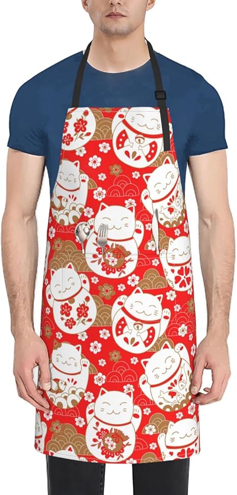 Amazon エプロン ポケット付き 首掛け 招き猫 赤 和風 和柄 幸運 防水 汚れにくい 女性用 メンズ おしゃれ 人気 保育士 サロン ワークカフェ 軽量 動きやすい 料理 スタイリッシュ 可愛い エプロン オンライン通販 Amazon エプロン ポケット付き 首掛け 招き猫 赤 和風 和柄 幸運 防水 汚れにくい 女性用 メンズ おしゃれ 人気 保育士 サロン ワークカフェ 軽量 動きやすい 料理 スタイリッシュ 可愛い エプロン オンライン通販