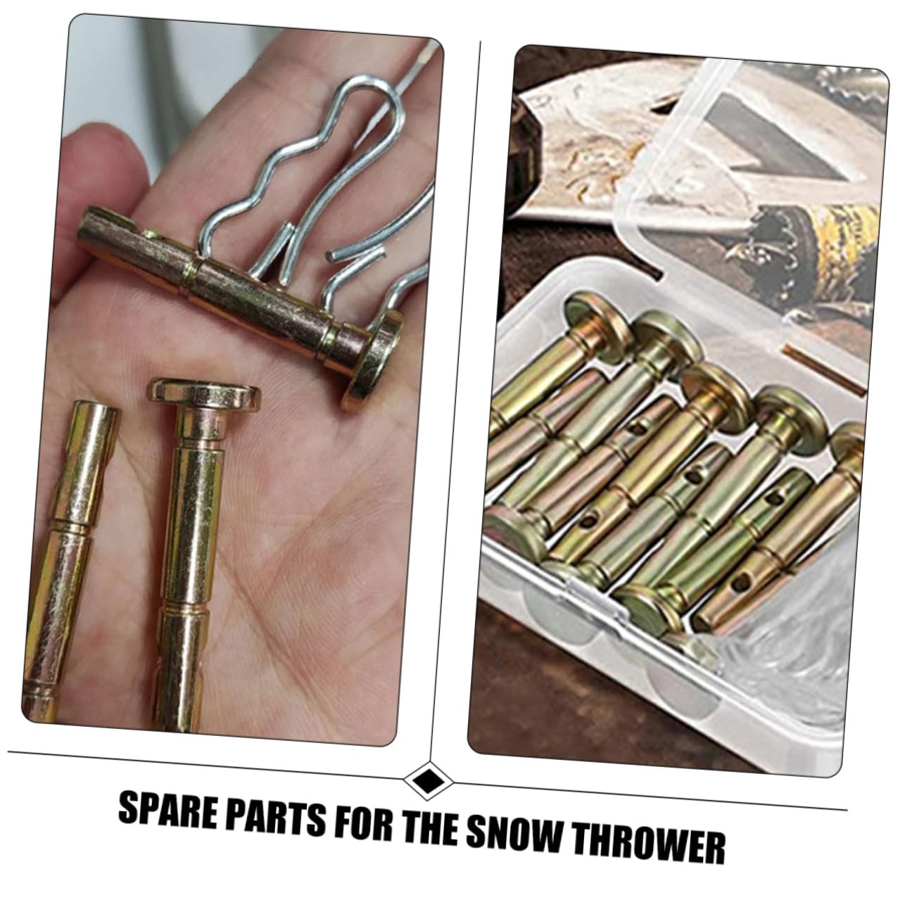 Gadpiparty 6 Ensembles Kit Goupilles de Cisaillement et Épingles Nourrice Légères pour Fraise à Neige Détachées Durables pour Protection Boîte de Vitesses de Saleuse Neige ATV et Cycle
