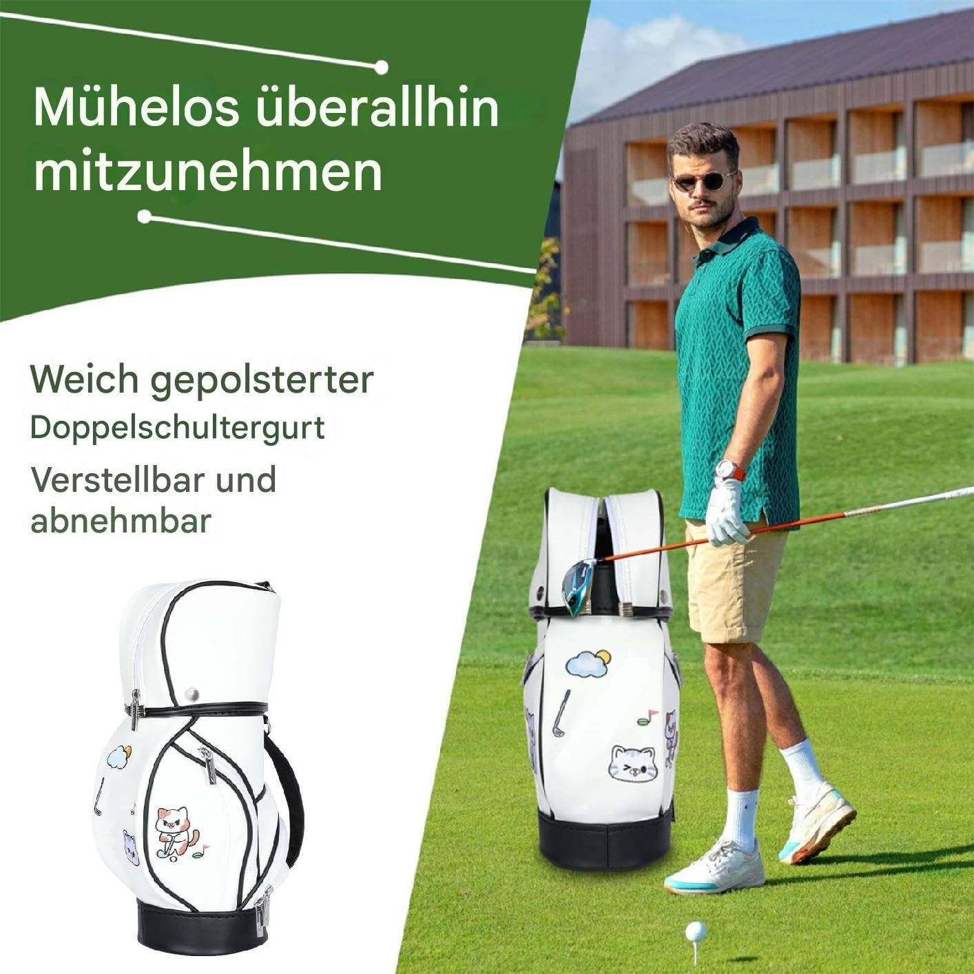 Golftasche Zur Aufbewahrung Leichter Und Rucksack Mit Mehreren Taschen | Aufbewahrungs-Rucksack Für Golfzubehör Für Frauen Enthusiasten Innen Außen Garten