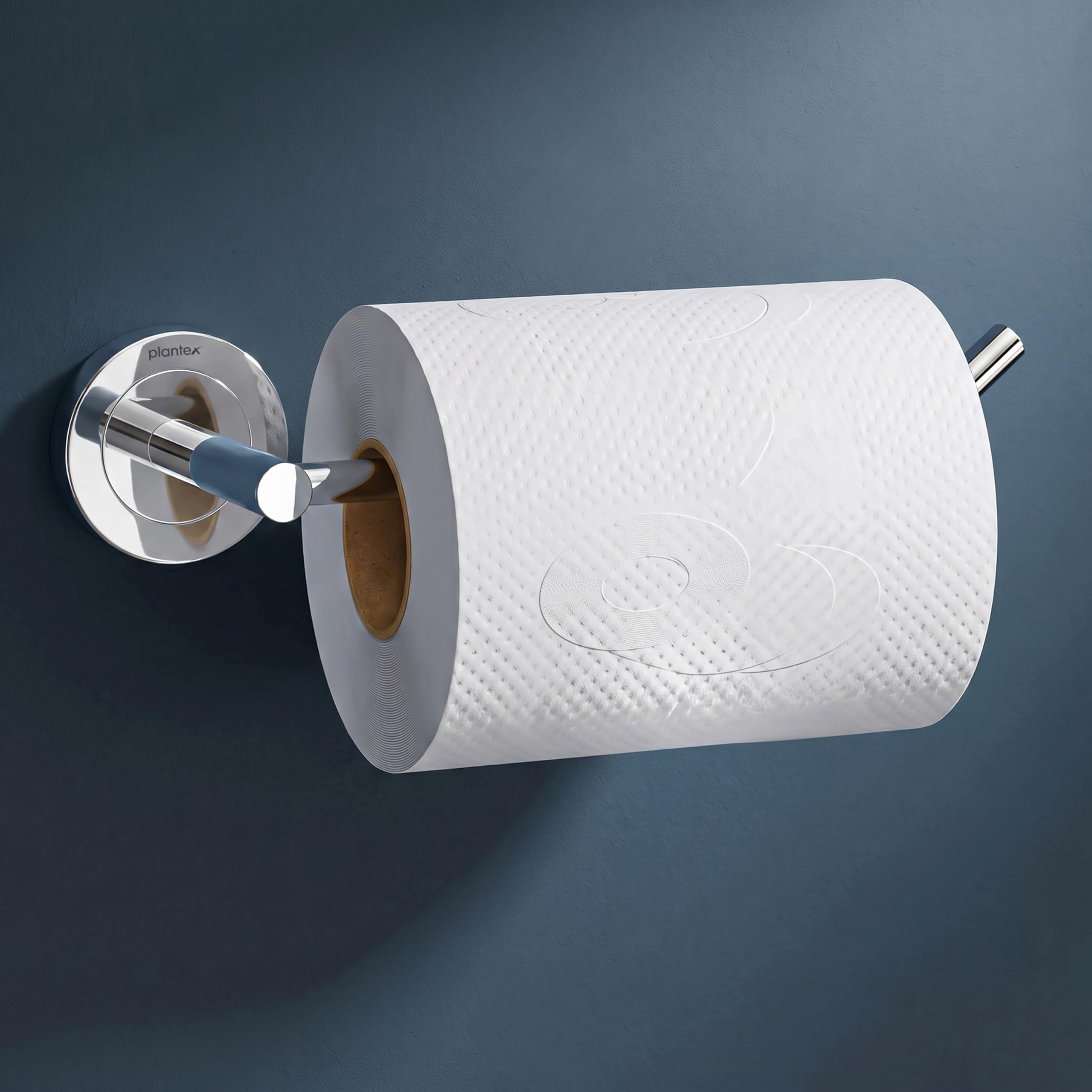 Plantex Stainless Steel Toilet Paper Roll Holder/Tissue Paper Holder for Toilet/Toilet Roll Holder for Bathroom Accessories (Chrome)