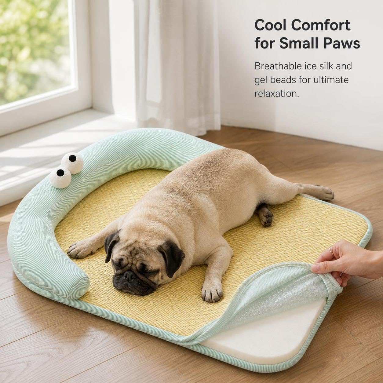 Cuccia per cani piccoli, tappetino estivo con memory foam per animali domestici, per il, Style 1