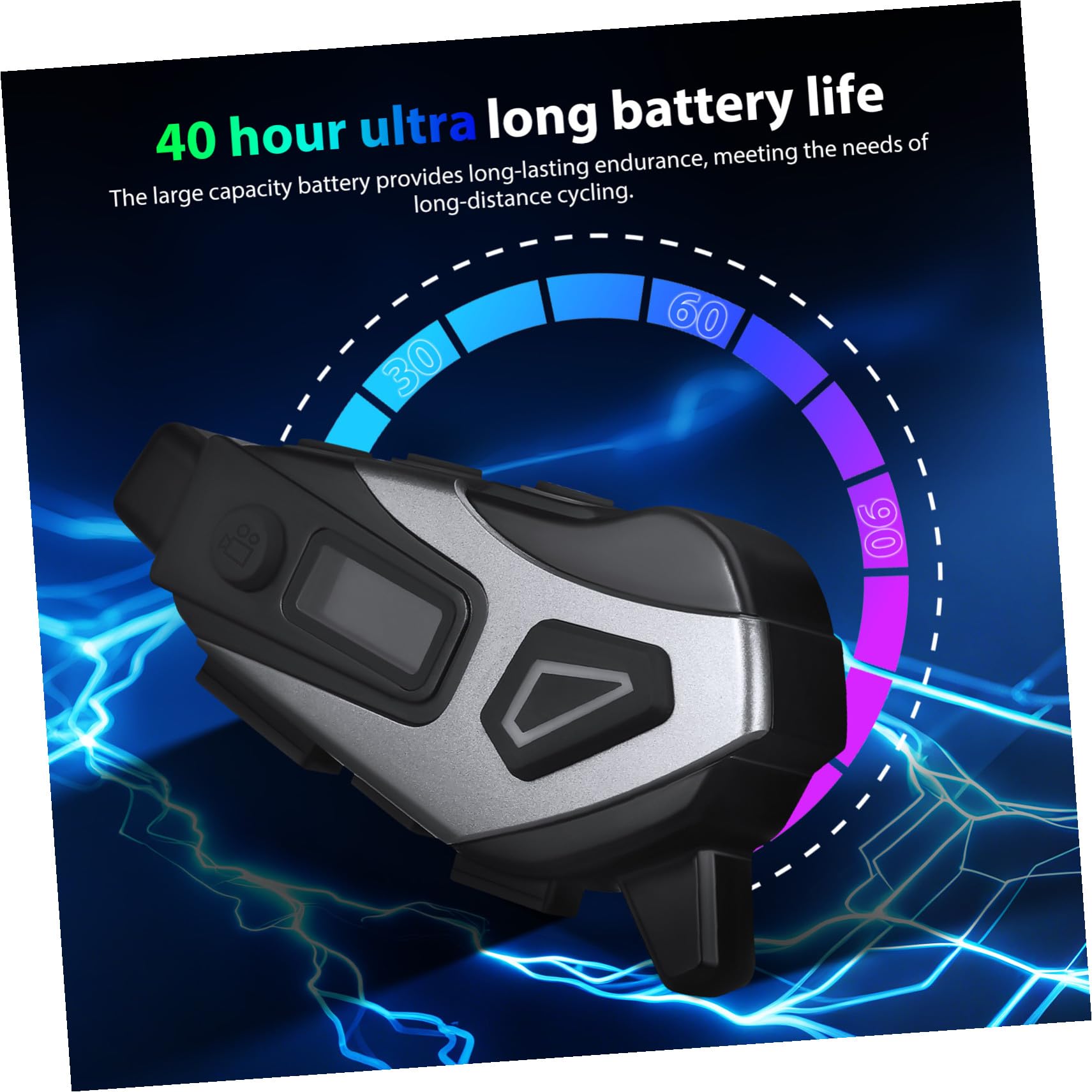 Cabilock 1200mah Cuffie per Moto Microfono e Cancellazione del Rumore Supporto per Caschi da Ciclismo Cuffie Wireless Impermeabili Memoria Integrata per Musica e Chiamate Chiare