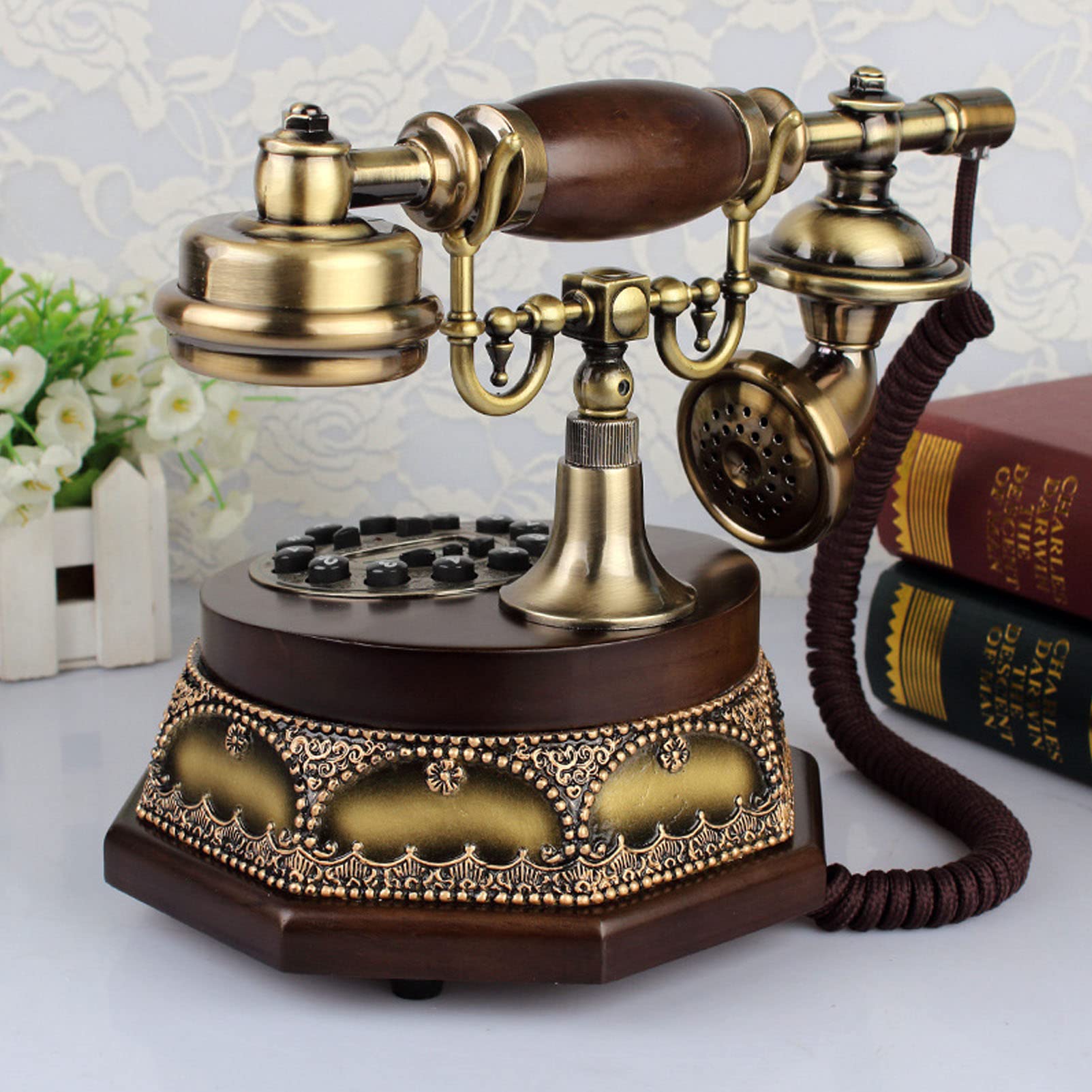 Amazon.co.jp: レプリカアンティーク電話、レトロな固定電話の家の電話
