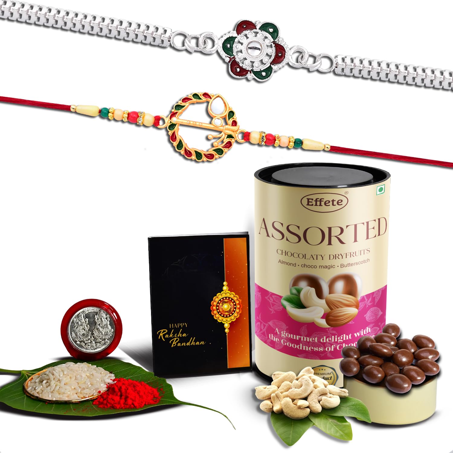 See full amazon price history chart for DeoDap (K2_A36+703_CRM) Multicolor Rakhi Combo & Effete Emperor with Silver Color Pooja Coin, Roli Chawal & Greeting Card | Occasion | Rakhi & Chocolate for brother | bracelets for men stylish | rakhi with gift | Rakhi Combo | Set of 2 Rakhi | Rakhi DeoDap (K2_A36+703_CRM) Multicolor Rakhi Combo & Effete Emperor with Silver Color Pooja Coin, Roli Chawal & Greeting Card | Occasion | Rakhi & Chocolate for brother | bracelets for men stylish | rakhi with gift | Rakhi Combo | Set of 2 Rakhi | Rakhi (B08CHLG2DR) Amazon Price History, Amazon Price Tracker