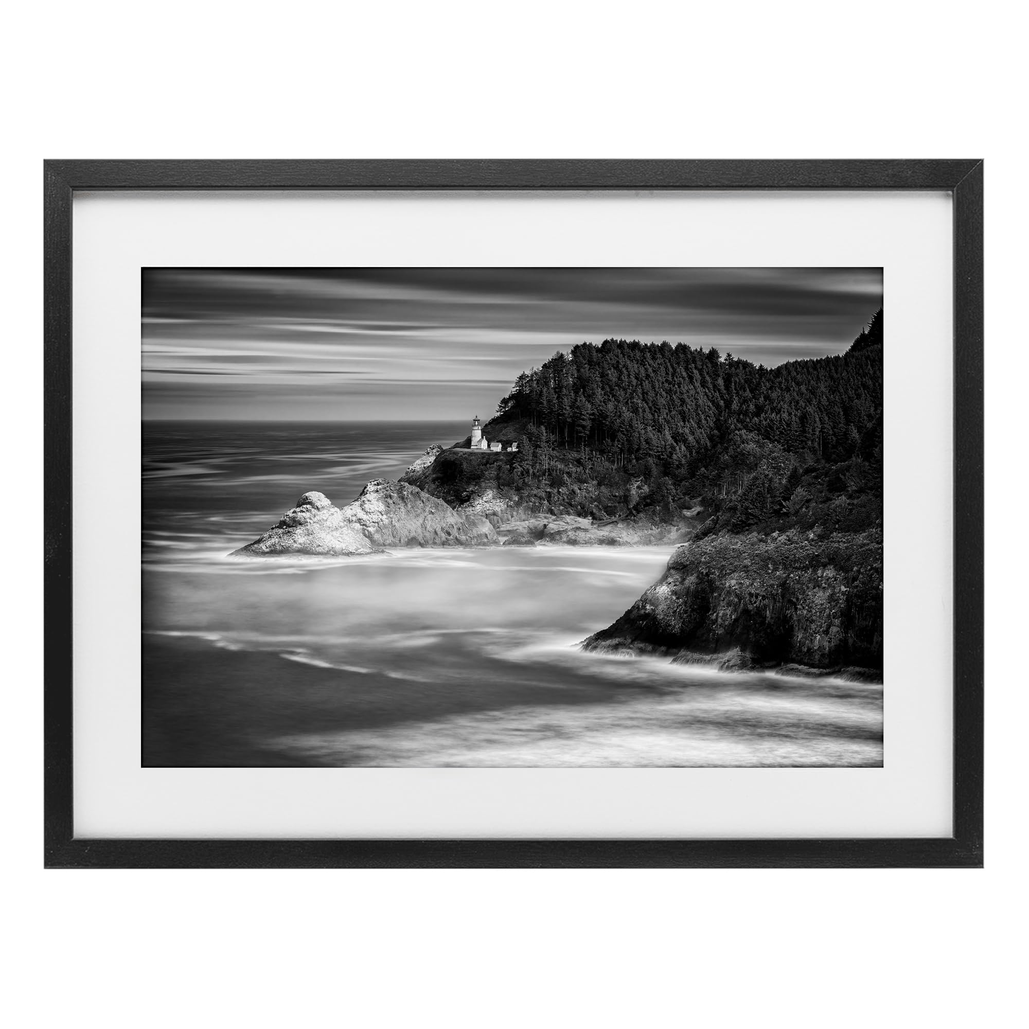 'Perched Above The Pacific'| Framed Print Under Glass