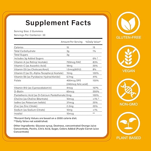 Miniatura 7 de Gomitas PCOS para el equilibrio hormonal, vitaminas para mujeres fertilidad y apoyo a la concepción ovárica, gomitas con multivitamínico,