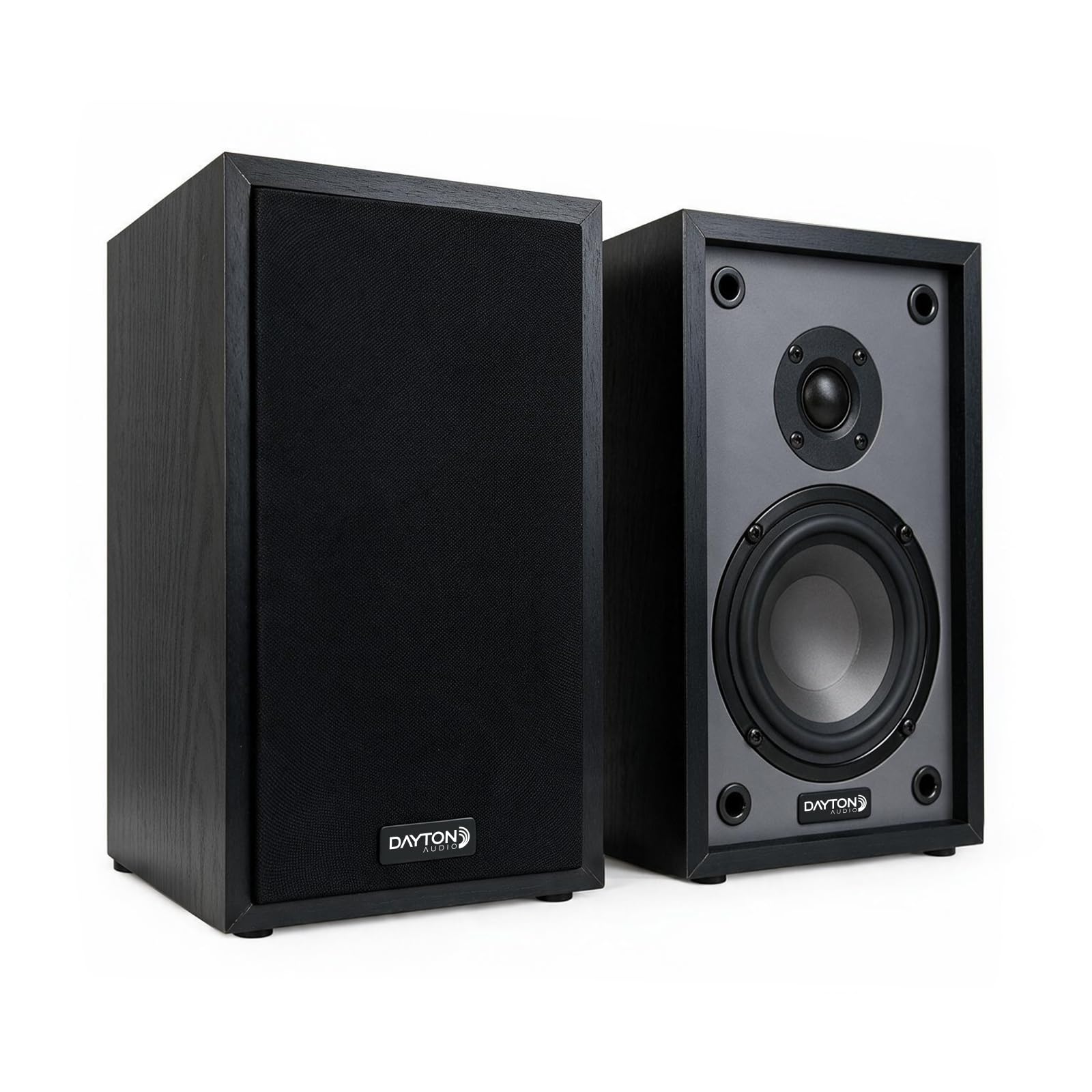 Dayton Audio Classic B40 Bookshelf Speaker Pair 60W Max 6 Ohm 4 Inch Woofer 1 Inch Silk Dome Tweeter Passive 2-Way Hi-Fi Speakers for Music TV PC and Home Theater Black