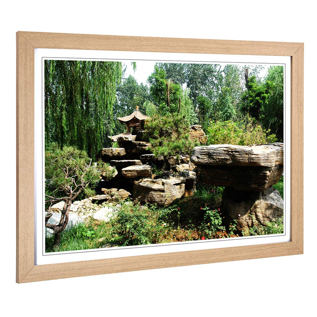 Big Box Art Framed Print of China Forest Landscape (1) Design | Wall Art Picture | Home Decor for Kitchen, Living, Dining Room, Bedroom, Hallway, Office, Oak, A2 / 24.5x18 Inch / 62x45cm
