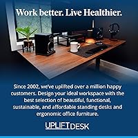 Vista 9 de UPLIFTDESK E7 LED Desk Lamp with Clamp - Adjustable 3 Color Modes, Dimmable Black Architect Light for Standing Desk, Home Office, Dual Monitor