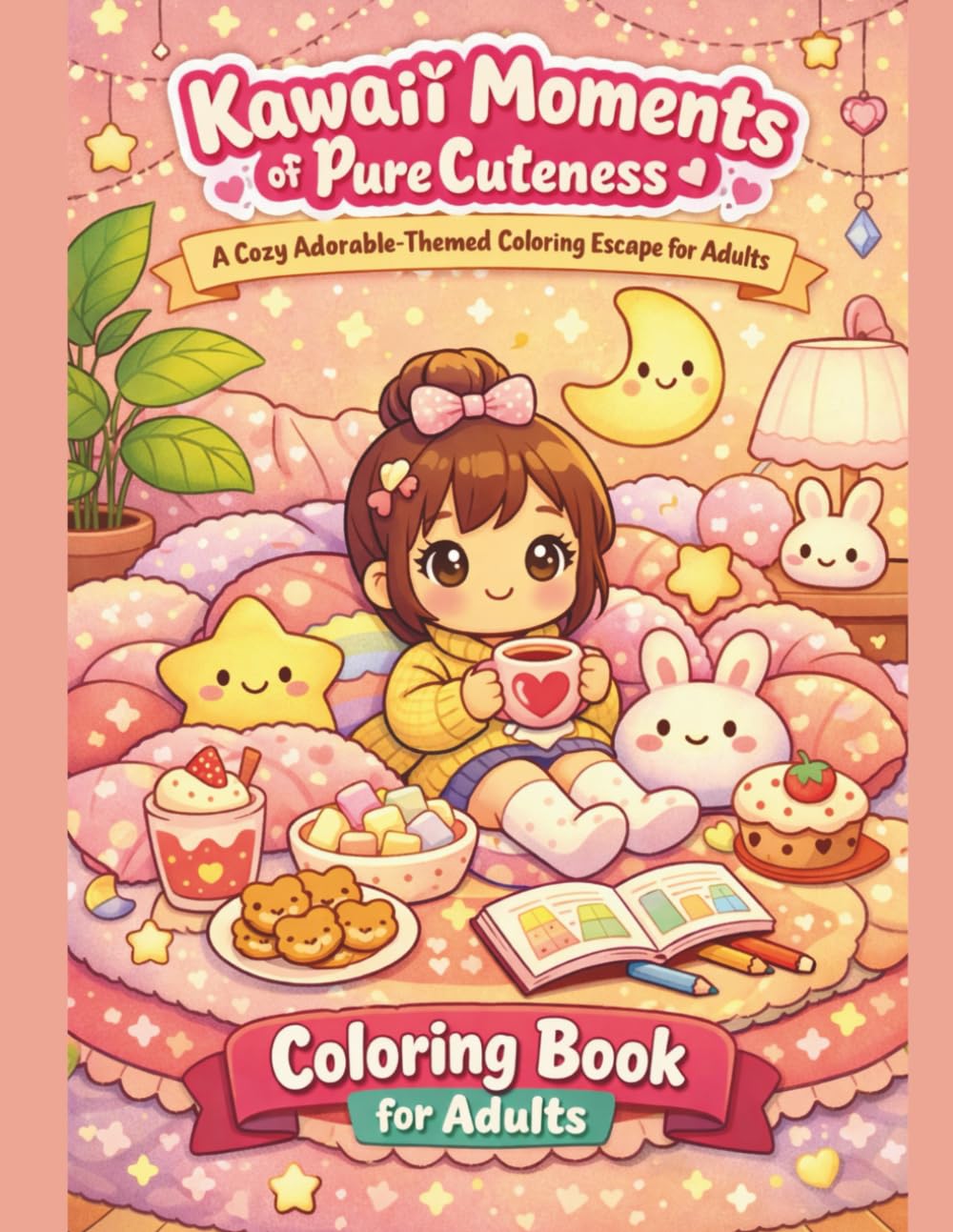 Kawaii Moments of Pure Cuteness: A Cozy Adorable-Themed Coloring Escape for Adults
