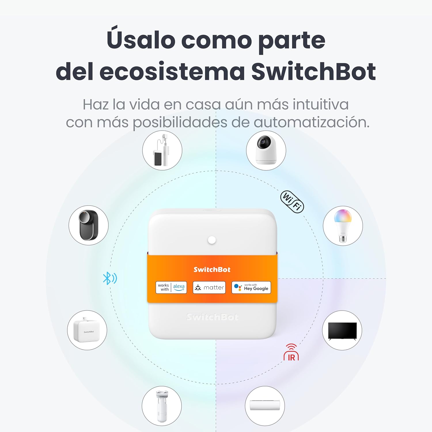 SwitchBot Hub Mini Matter, Hub Domótico Casa & IR Blaster Inteligente, Compatibles Matter, Control Aire Acondicionado/TV/Luces vía App, Funciona con Alexa, Google Home, Apple Home, Home Assistant 8