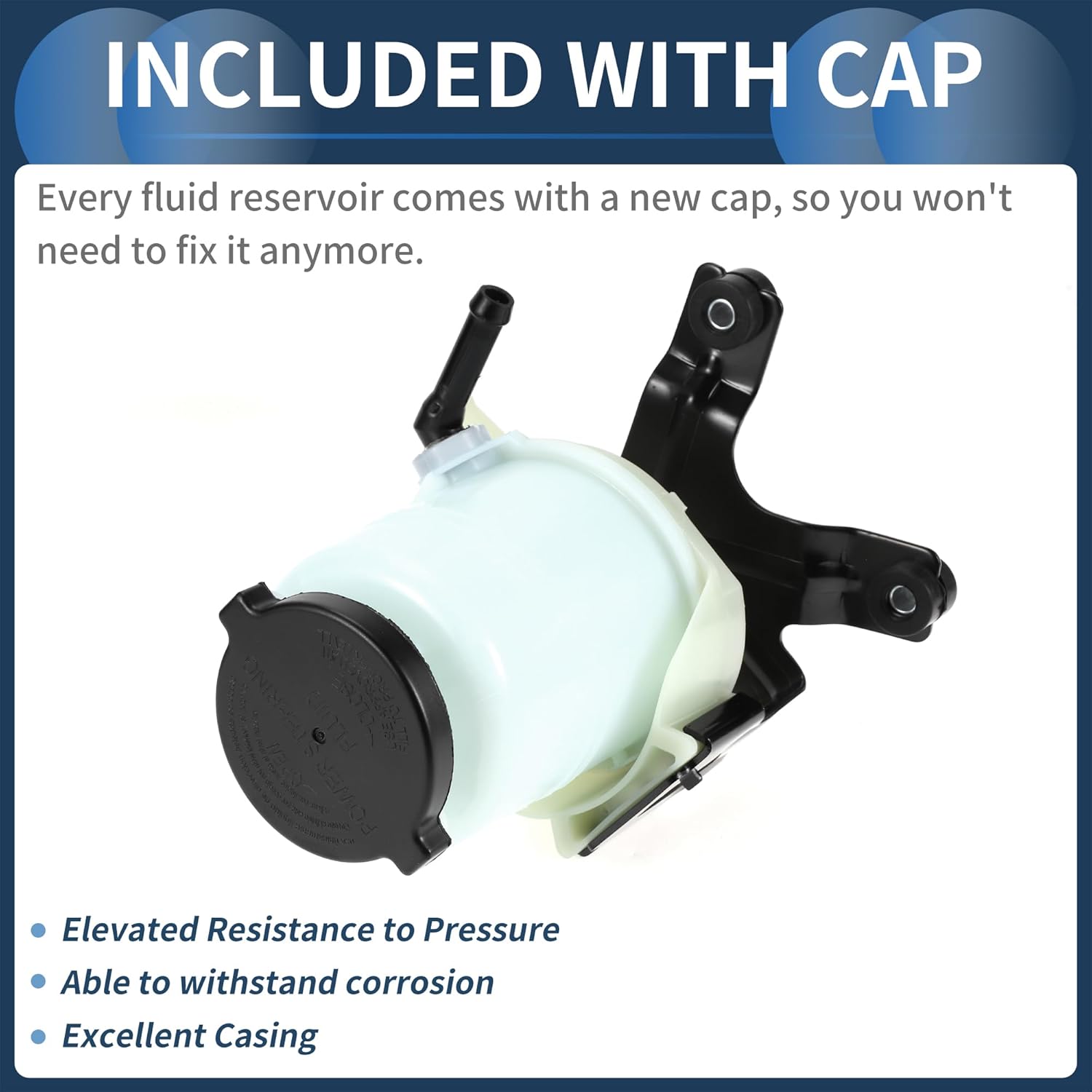 Power Steering Reservoir, Automotive Power Steering Tank No.443600C050 for Toyota Sequoia Limited, Platinum 2008-2022 Beige, 1 Pc