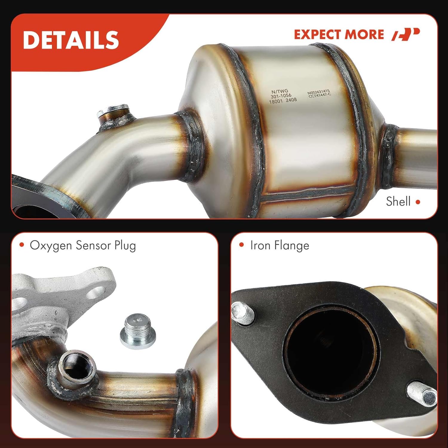 A-Premium Front Catalytic Converter with Gasket Kit Direct-Fit Compatible with Chevrolet Impala 2012-2013, Impala Limited 2014-2016, 3.6L, E.P.A. Compliant, Replace# 20831820