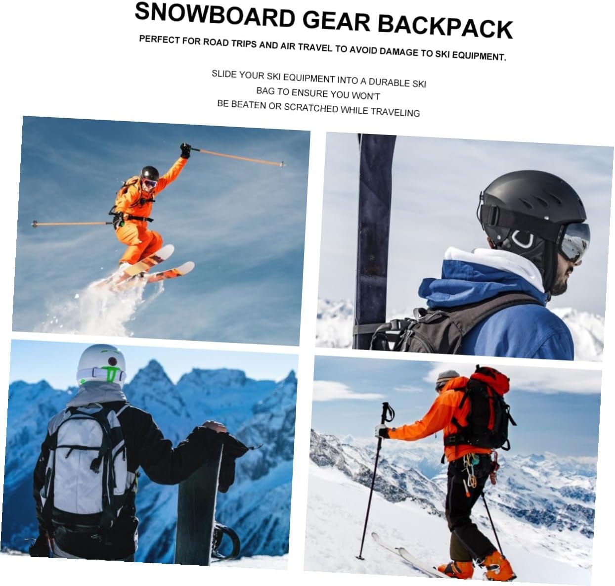Snowboard Cover and Storage Bag Lightweight Waterproof Snowboard Gear Backpack with Shoulder Strap for Convenient and Winter Sports Transport