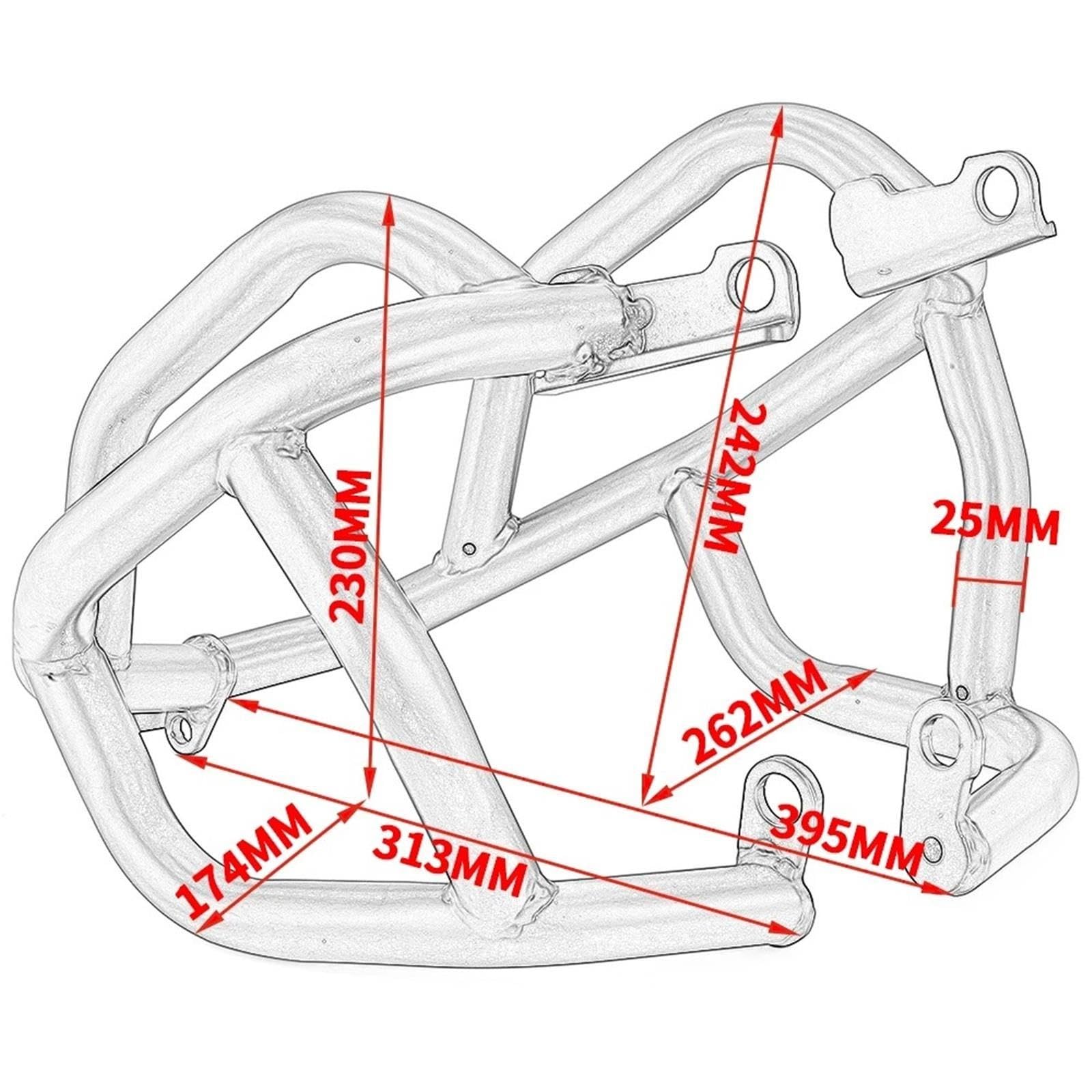 para CB650R 2019-2023 Protector De Barra Choque Motor Motocicleta