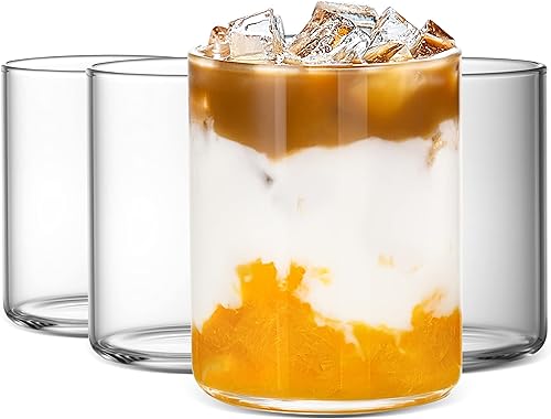 BaveL Juego de 4 vasos altos finos de cóctel con tapa, vasos altos para agua, jugo, leche, cócteles, cerveza y más, cristalería de bar elegante,