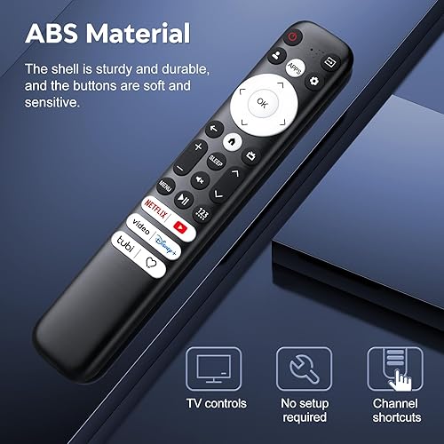 Vista 48 de Paquete de 2 controles remotos de repuesto solo para Roku TV, compatible con TCL Roku/Hisense Roku/Onn Roku/Sharp Roku/Element Roku/Westinghouse