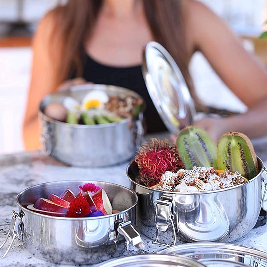 Amazon｜ステンレス製 食品保存容器 キムチ保存容器 臭い防止