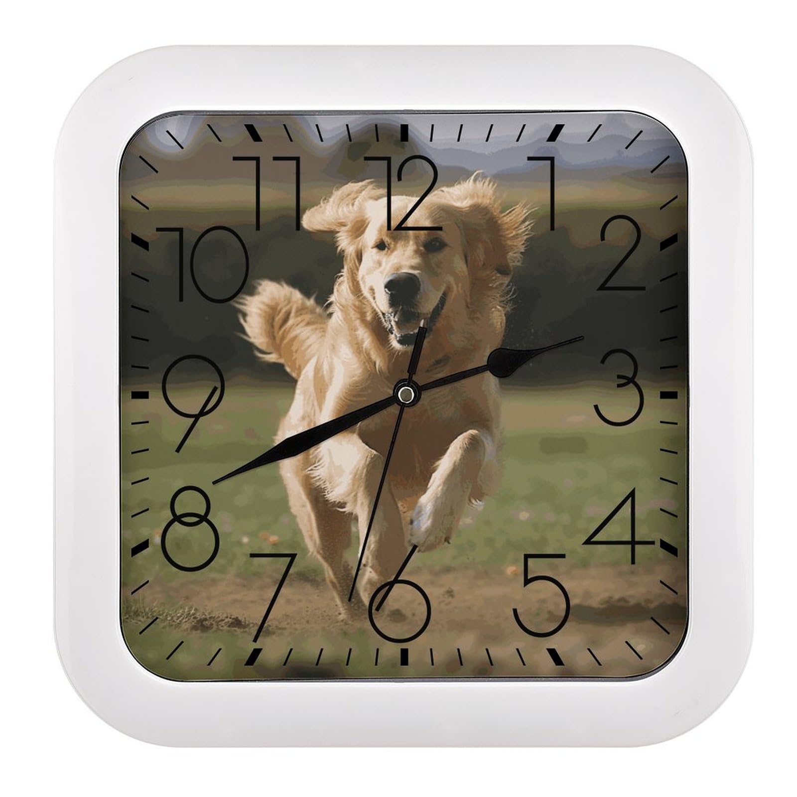 Horloge vintage Golden Retriever murale pour une décoration de salon tendre