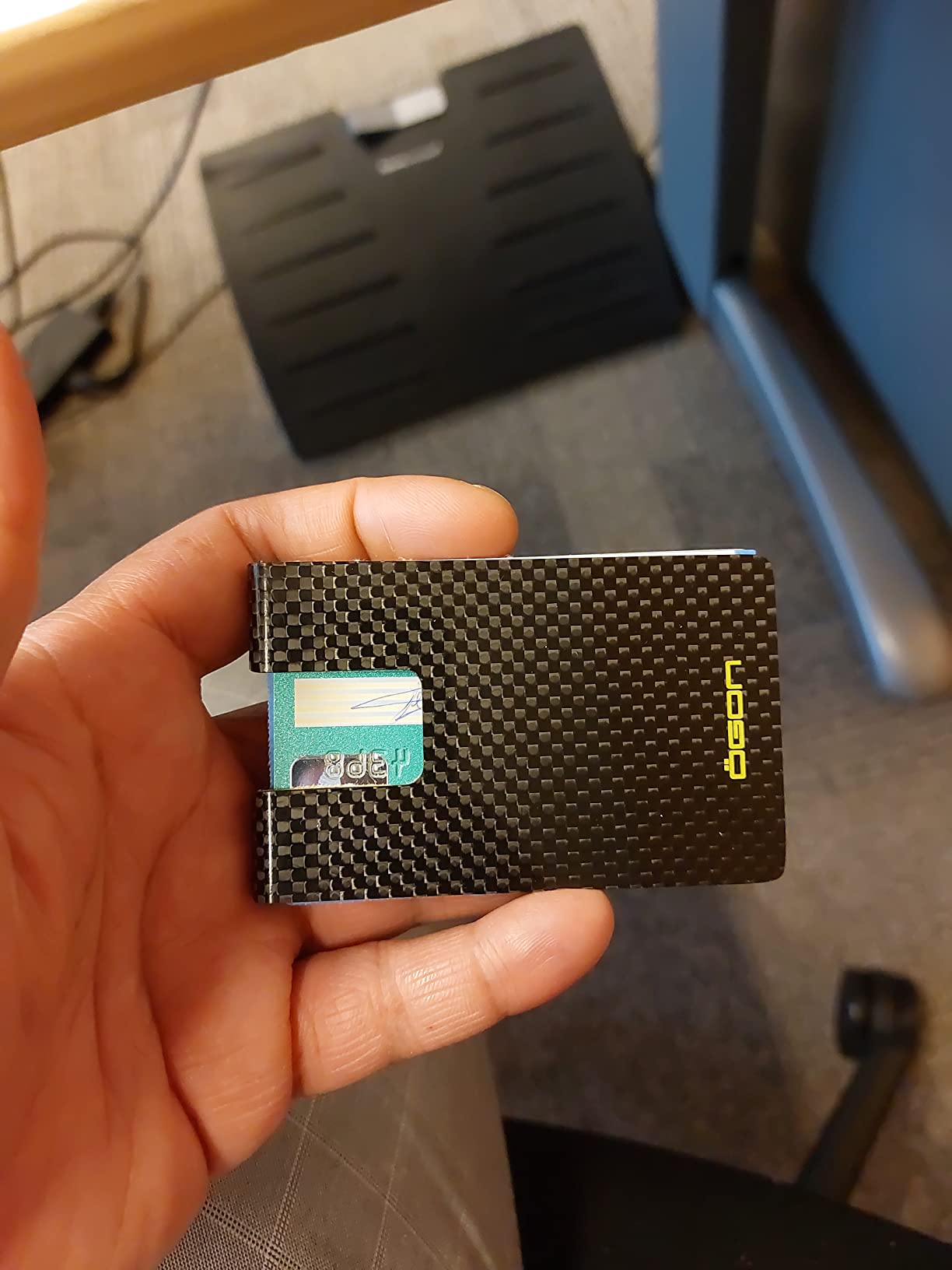 ÖGON Smart Wallet 3C Carbon Card Clip - Porte-Cartes Ultra Compact Fibre De Carbone Anti-RFID