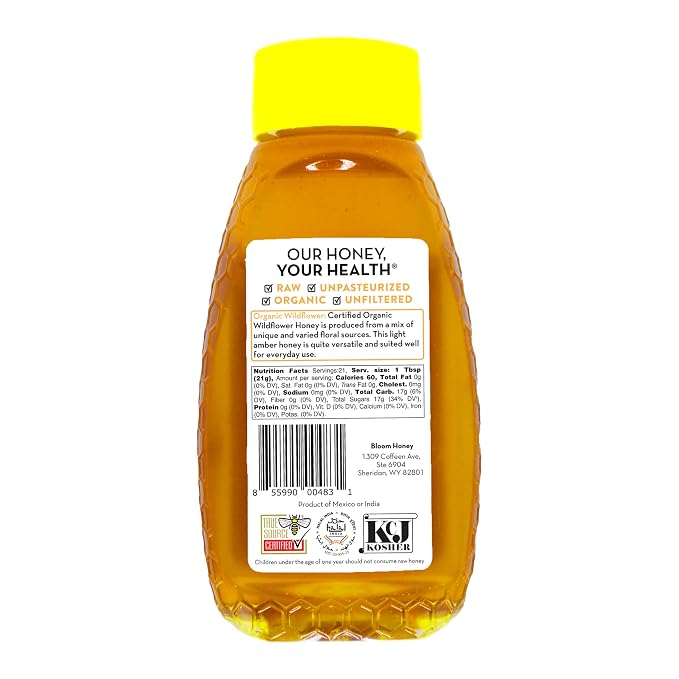 Miel pura 100% natural sin filtrar 16oz orgánica miniatura 6