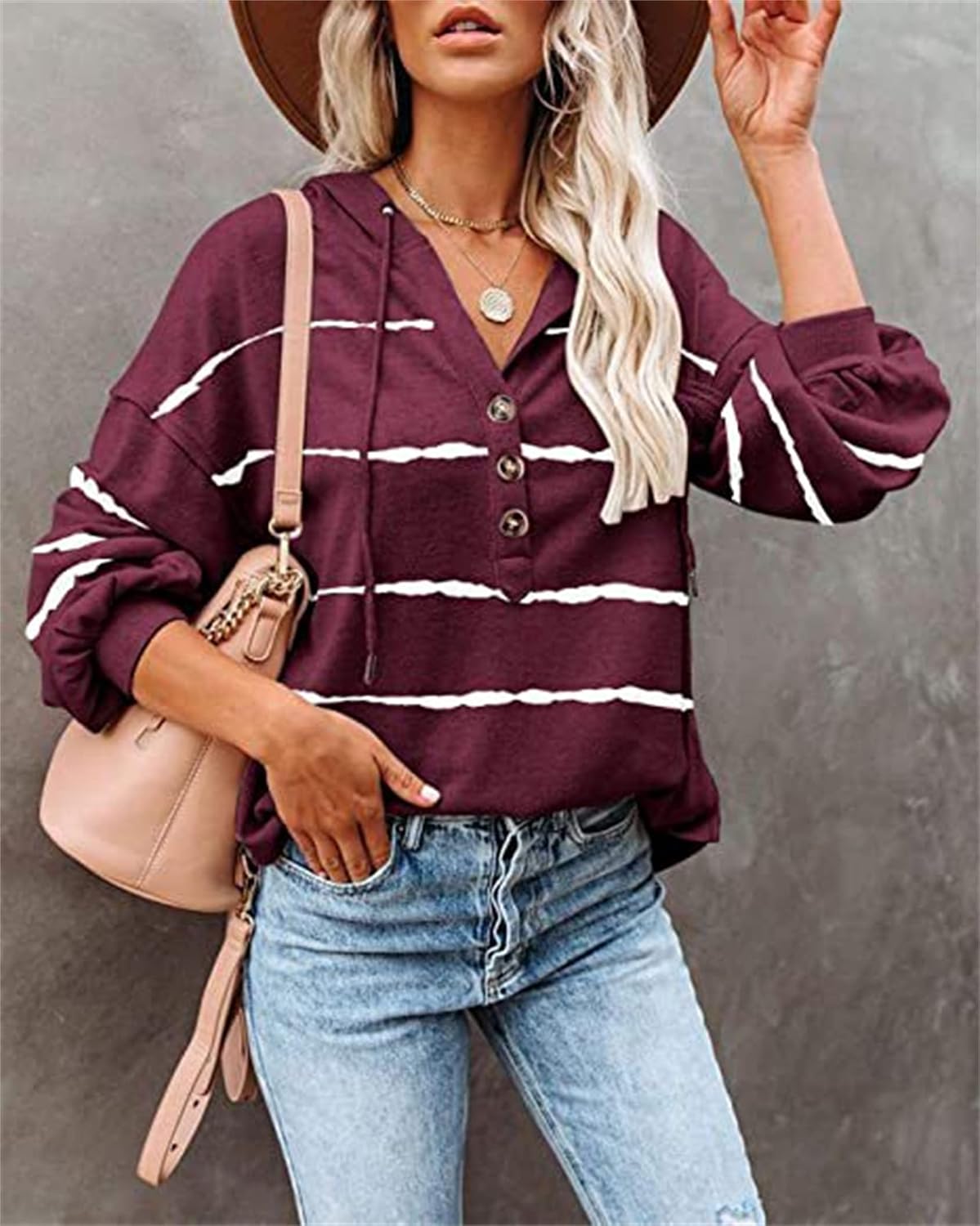 Women's Half cardigan Pullover Hoodies Tops Casual Button Down Long Sleeve Sweatshirts With Pockets
