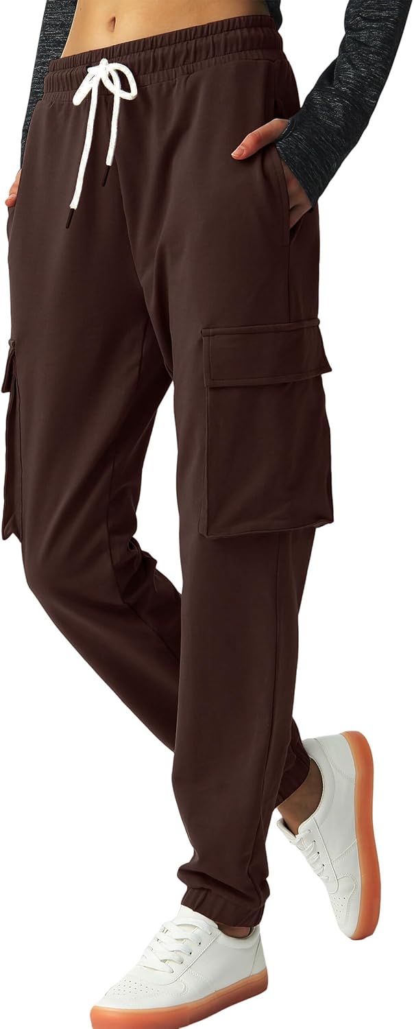 SPECIALMAGIC Women's Cargo Sweatpants Cotton Athletic Joggers 4 Pockets Sporty Pants
