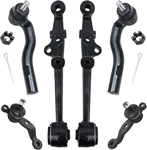 Miniatura 110 de Detroit Axle - Kit de brazos de control delanteros de 6 piezas para Hyundai Accent Kia Rio Rio5 06-10 2006 2007 2008 2009 2010 2011, 2 brazos de