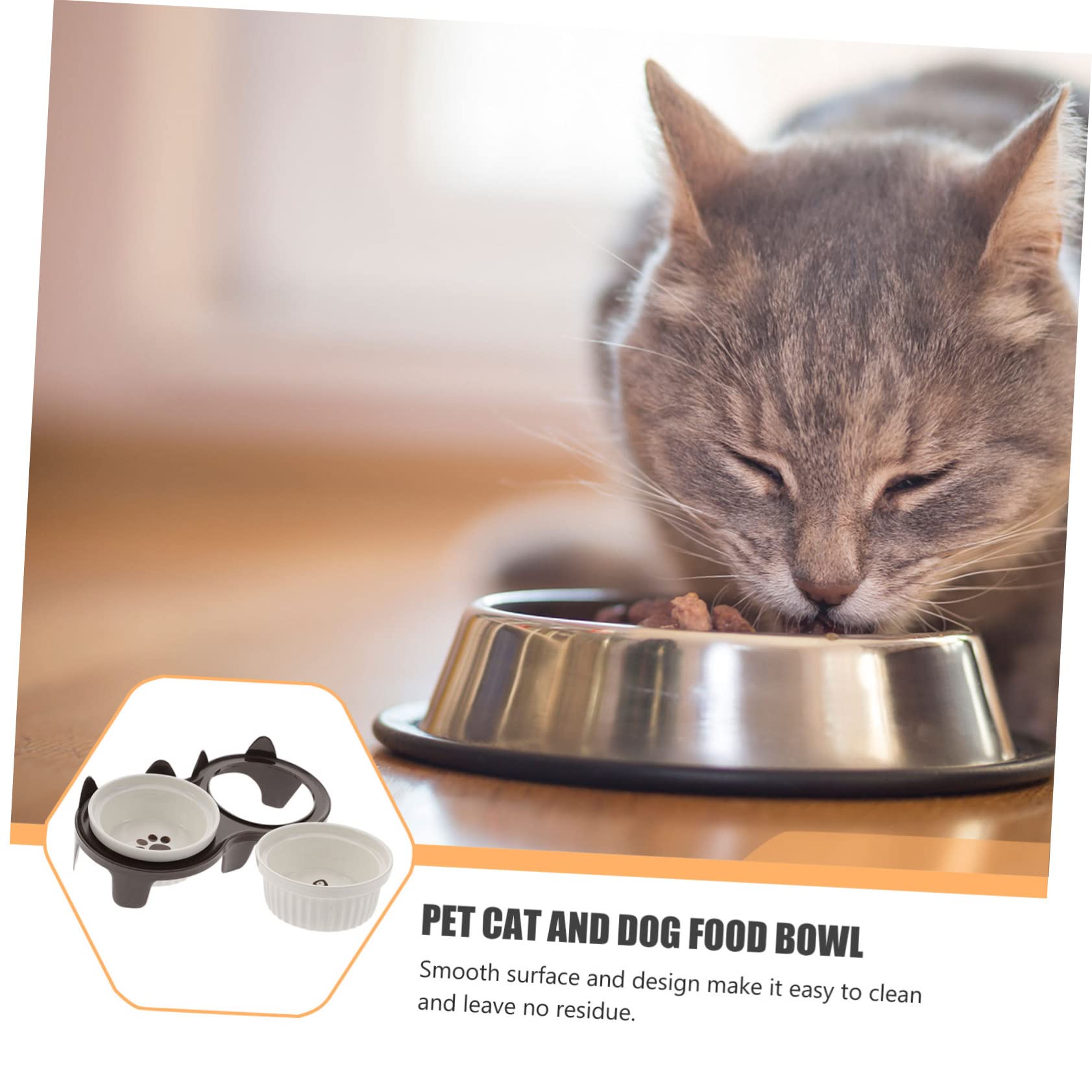 Gamelle Chat Surélevée et Inclinée en Céramique, Lot de 1 Set de Set