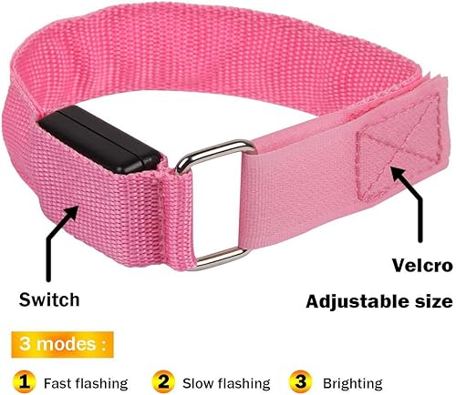 Miniatura 2 de Fashion&cool Banda LED de palmada, pulsera deportiva con luz recargable por USB, pulseras ajustables que brillan en la oscuridad para hombres y