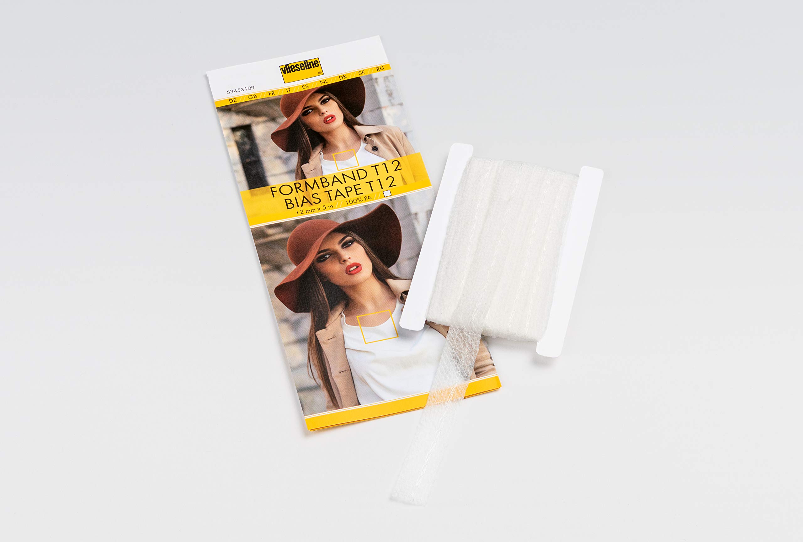 Vilene Iron-on Bias Tape: 5m x 12mm: White