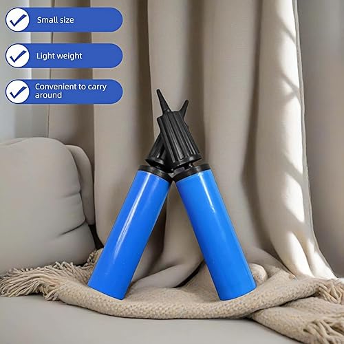 Miniatura 5 de Juego de bombas de bola, kit de inflador de bolas deportivas azules de 13 piezas con 2 extractores y 10 pasadores de válvula, bomba de aire manual