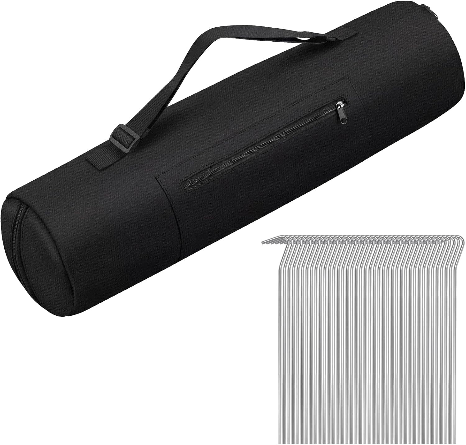 Drone Ground Control Points (GCP) Carrying Bag with 40 Pcs Metal Stakes for Fixing and Storage Suitable for 24" x 24" Drone Ground Survey Markers