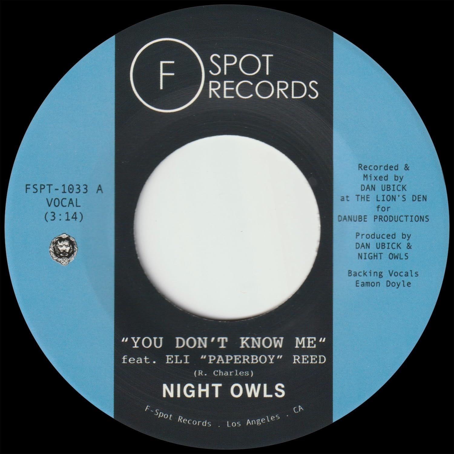 Night Owls Feat. Eli Paperboy Reed You Don't Know Me 7"" vinyl USA F Spot 2024 b