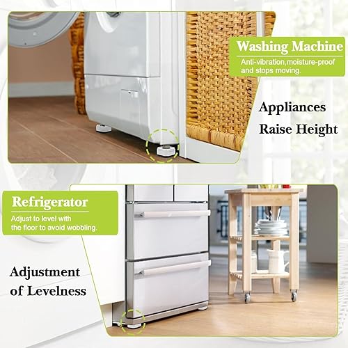 Miniatura 70 de 4 Pack Furniture Risers 1 Inch, Adjustable Bed Risers Heavy Duty for Table Desk Couch Chair Sofa Cabinet Bed Legs Dorm, Square Stackable Bed Raisers