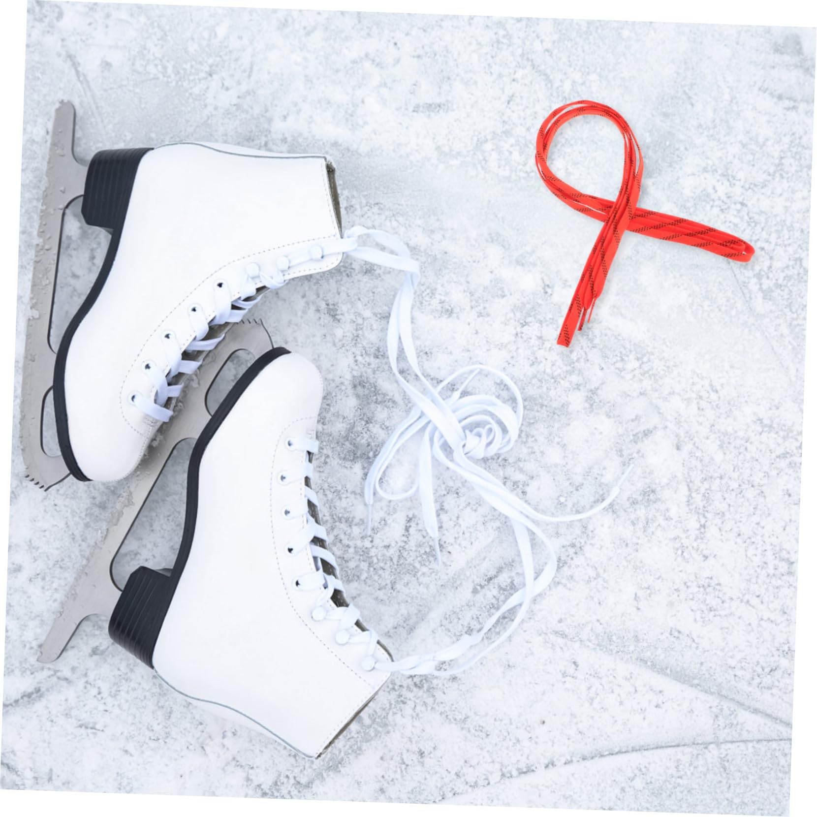 Lacets Patins Hockey Glace Résistants La Rupture 96 Pouces Orange Cirés Pour Hockey Sur Glace Et Ski