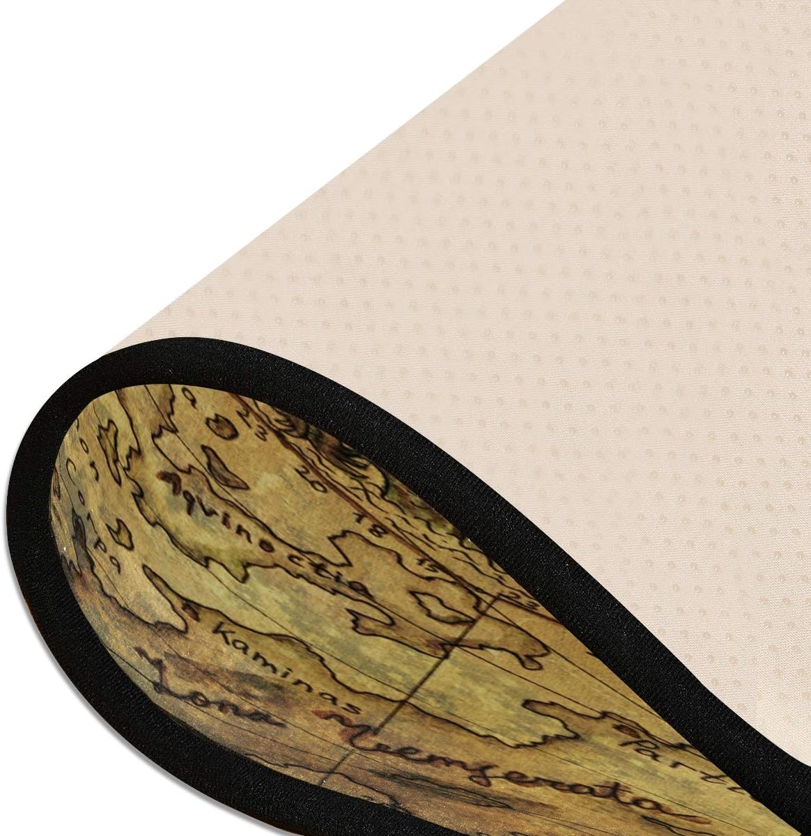 ALAZA Vintage Retro Old Pirate Map Compass Runner Area Rug Non Slip Floor Mat for Hallway Entryway Living Room Bedroom Dorm Home Decor 72x24 inches