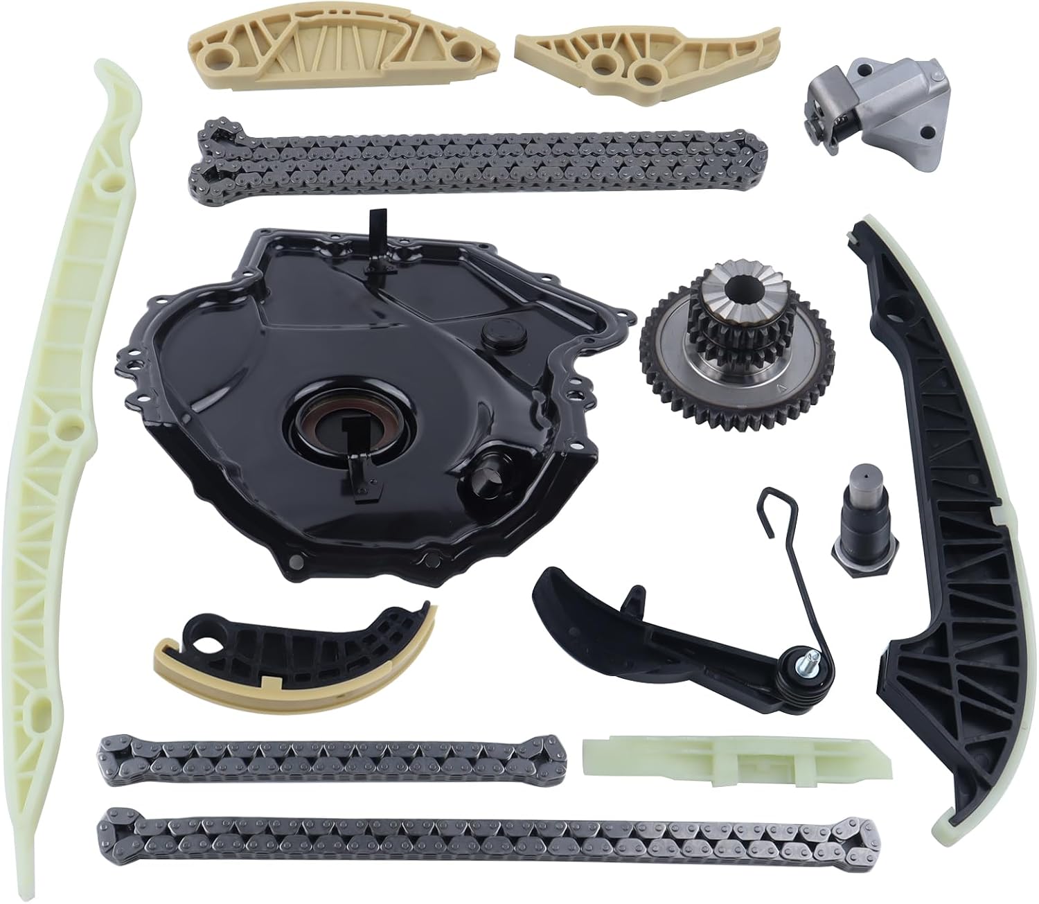 EA888 Engine Timing Chain Kit Timing Cover Tensioner Guide Rail Kit for Volkswagen Tiguan Passat Jetta 1.8 T 2.0 T