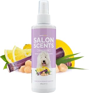 Bark2Basics Salon Scents Sweet Italian Lemon Pet Cologne Spray 8oz - Long Lasting Deodorizing Perfume for Dogs & Cats, Natural Grooming Freshener