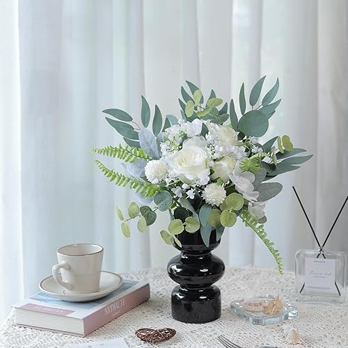 Miniatura 4 de YXZZWL Juego de cajas de tallos de vegetación artificial, 65 piezas con 8 tipos de ramas de vegetación sintética, eucalipto falso para bodas, ramos