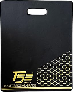 True Flex Protective Kneeling Pad, Premium Quality Neoprene Pad, Heavy Duty Stabilization, Easy to Carry Handle, Comfortable Ergonomic Design Kneeling Mat by TSE Safety,Black 14 inches x 18 inches