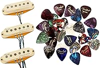 Vista 3 de Fender Paquete de pastillas Stratocaster silenciosas Gen 4 con cable de instrumento