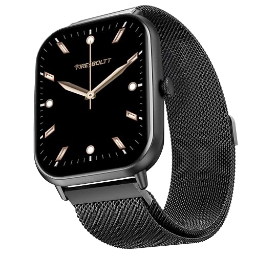 Fire-Boltt Ninja Call Pro Max Ultra Bluetooth Calling Smart Watch, 2.01" HD Display, 120+ Sports Modes, Health Suite, AI Voice Assistance, SpO2 Smartwatch for Men & Women - Black Link