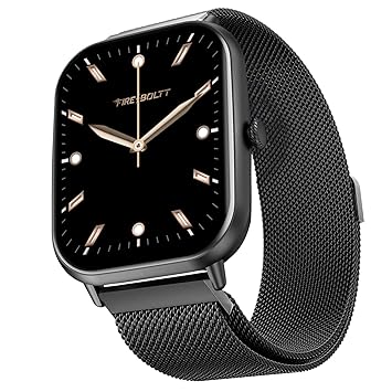 Fire-Boltt Ninja Call Pro Max Ultra Bluetooth Calling Smart Watch, 2.01" HD Display, 120+ Sports Modes, Health Suite, AI Voice Assistance, SpO2 Smartwatch for Men & Women - Black Link